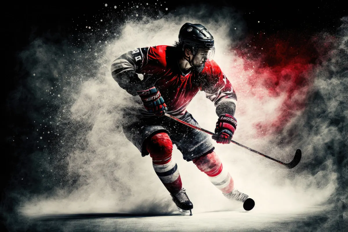 Hockey players on the ice